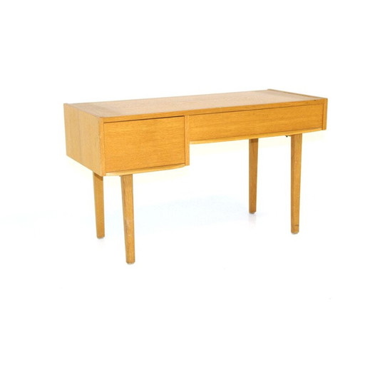 Banc téléphonique vintage en bois de chêne, Suède 1960