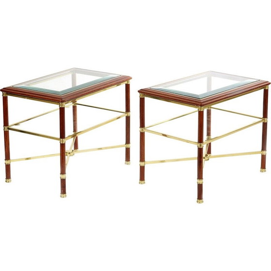 Image 1 of Paire de tables d'appoint vintage de Maison Jansen, 1970