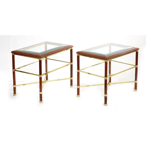 Paire de tables d'appoint vintage de Maison Jansen, 1970