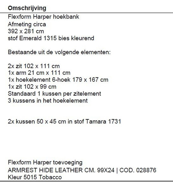 Image 1 of Canapé Flexform Harper