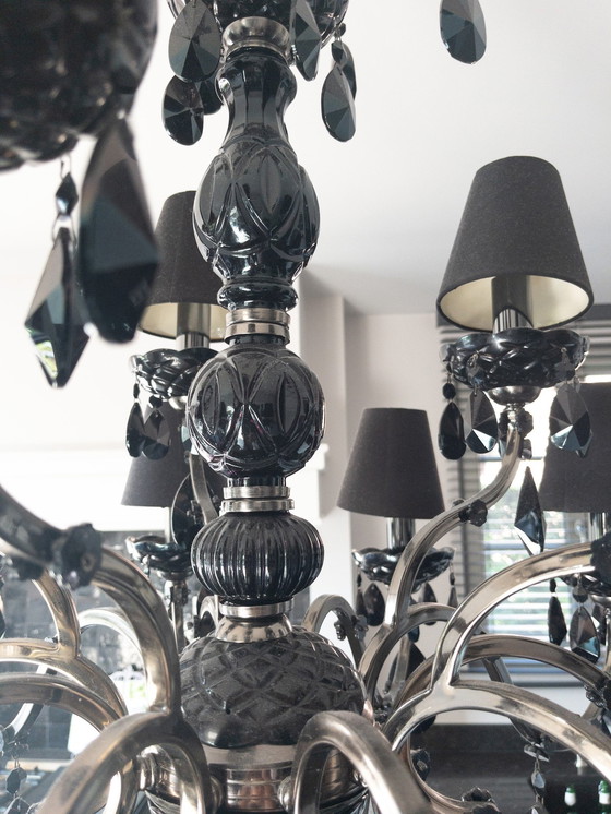 Image 1 of Lustre en cristal noir 15 branches