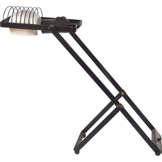 Image 1 of Lampe vintage en aluminium noir et estampillée sur le pied "Sintesi" par Ernesto Gismondi pour Artemide, 1976