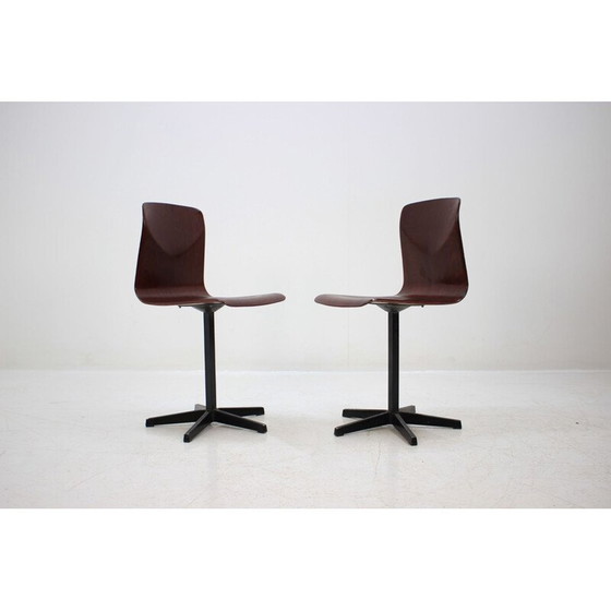 Image 1 of Paire de chaises de salle à manger vintage par Elmar Flötotto pour Pagholz, 1970