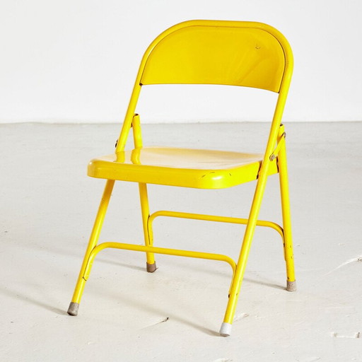 Chaise vintage pliante jaune
