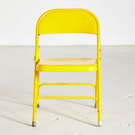 Image 1 of Chaise vintage pliante jaune