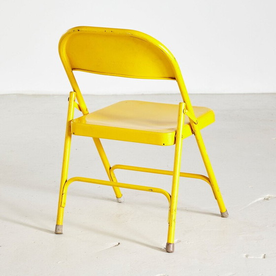 Image 1 of Chaise vintage pliante jaune