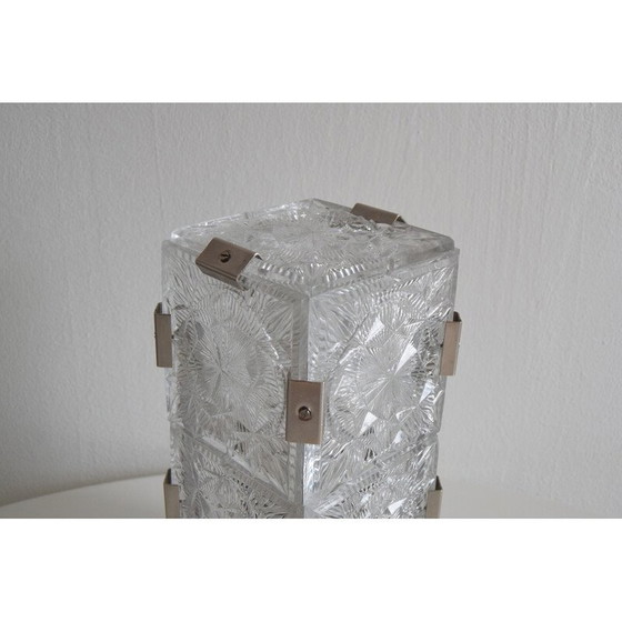 Image 1 of Lampe de table vintage en verre par Josef Hejtman pour Kamenicky Senov, Tchécoslovaquie 1960