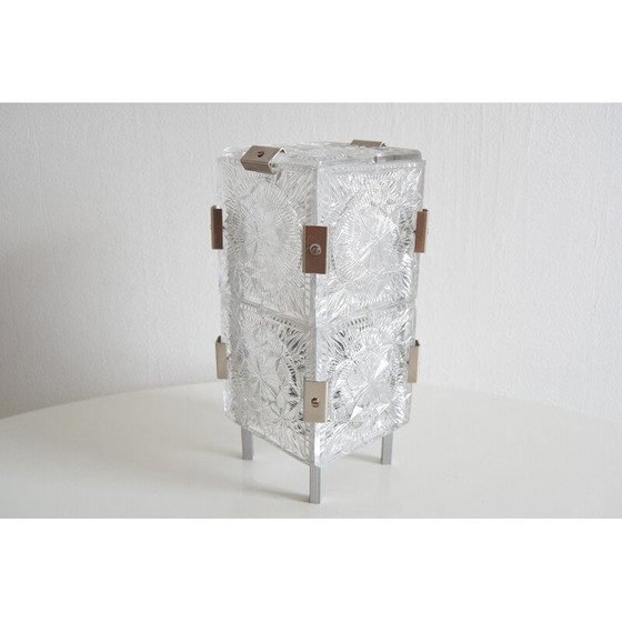 Image 1 of Lampe de table vintage en verre par Josef Hejtman pour Kamenicky Senov, Tchécoslovaquie 1960