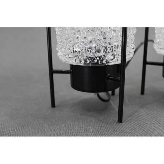 Image 1 of Paire de lampes de chevet vintage en verre, Allemagne 1970