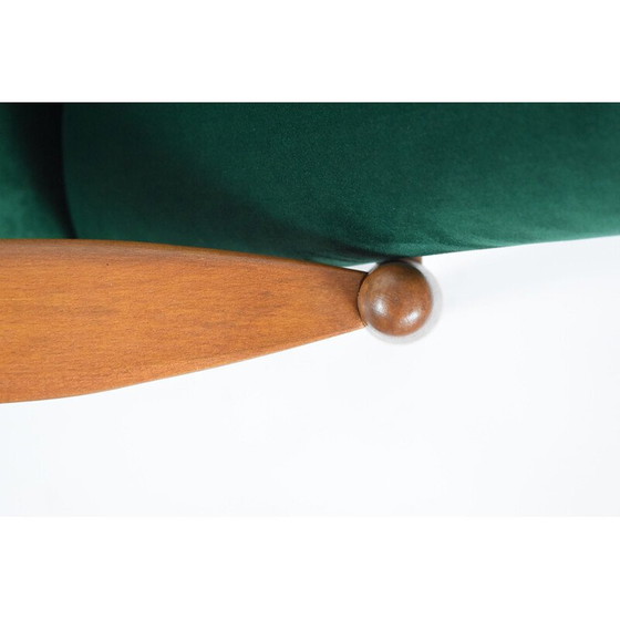 Image 1 of Fauteuil vintage GFM64 en velours vert bouteille années 1960
