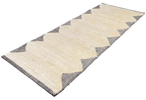 Tapis berbère noué à la main - 220 X 87 cm - Nouveau