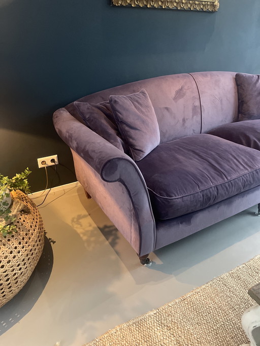 Banc en velours violet 2,5 places