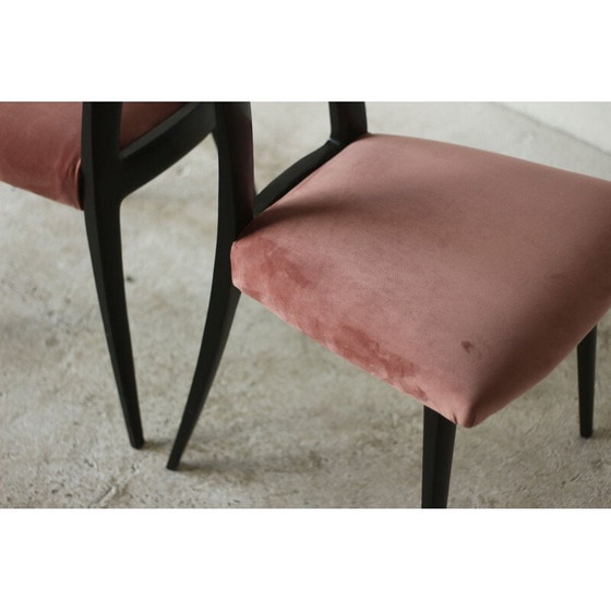 Image 1 of Ensemble de 4 chaises de salle à manger italiennes vintage, années 1960