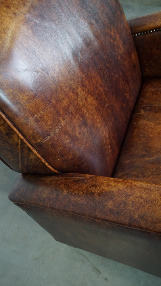 Image 1 of Fauteuil design en cuir de boeuf