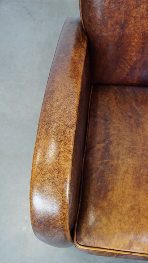 Image 1 of Fauteuil design en cuir de boeuf