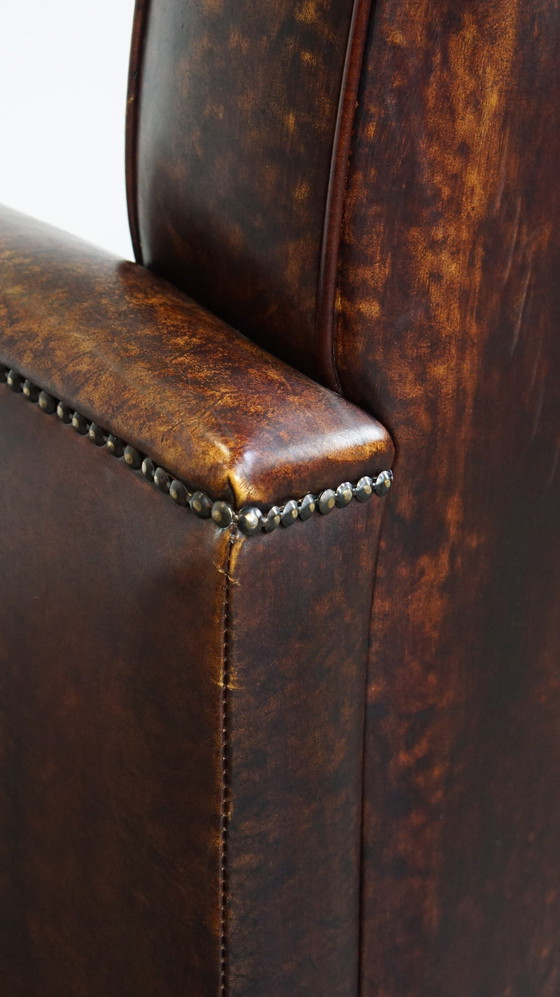 Image 1 of Fauteuil design en cuir de boeuf