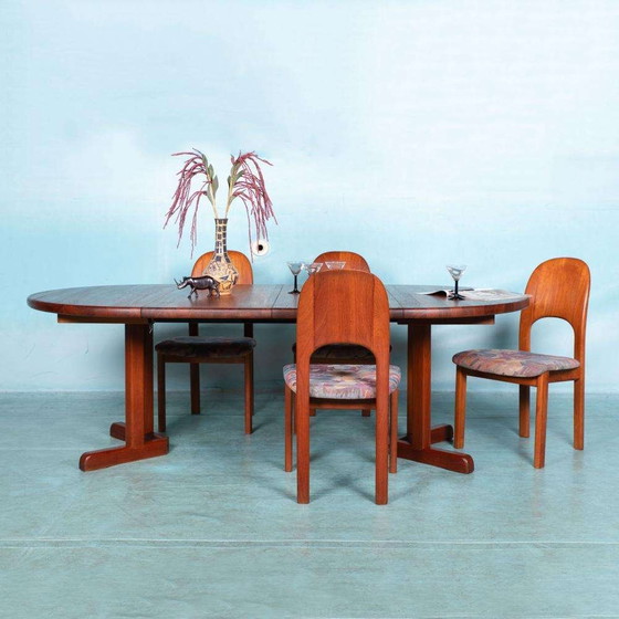 Image 1 of Japandi Chaises de salle à manger design danois 70s teck