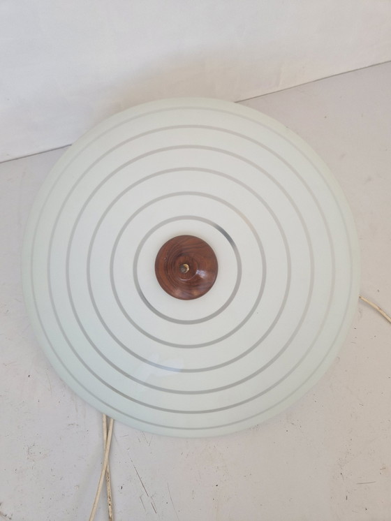 Image 1 of Lampe vintage en teck et verre