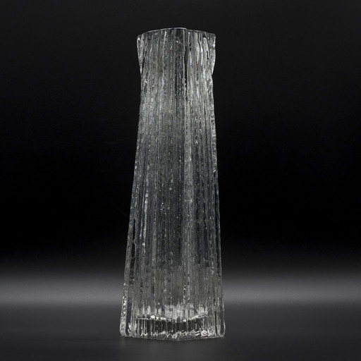 Rosenthal Martin Freyer Vase en verre Brutalist Arktis "Glasstruktur" 33Cm