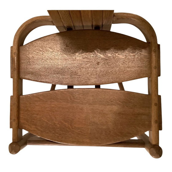 Image 1 of Ensemble de 4 chaises incurvées en bois de chêne massif, 1970