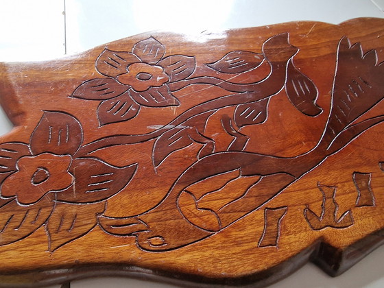 Image 1 of Plateau de service en bois vintage