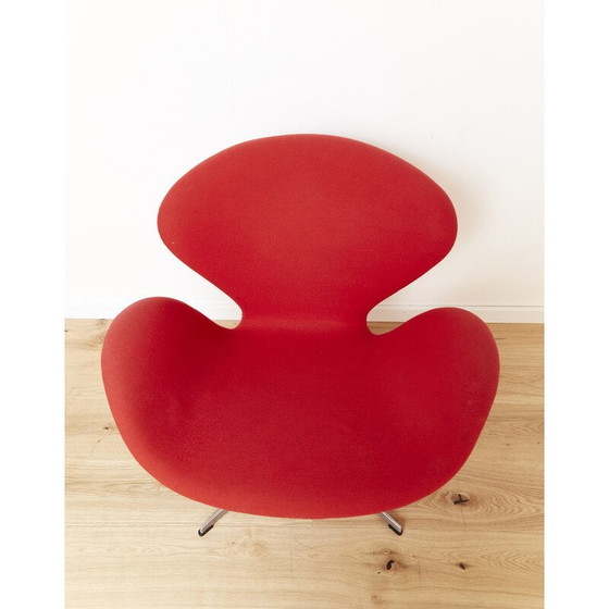 Image 1 of Fauteuil Swan vintage en laine par Arne Jacobsen pour Fritz Hansen, 1958