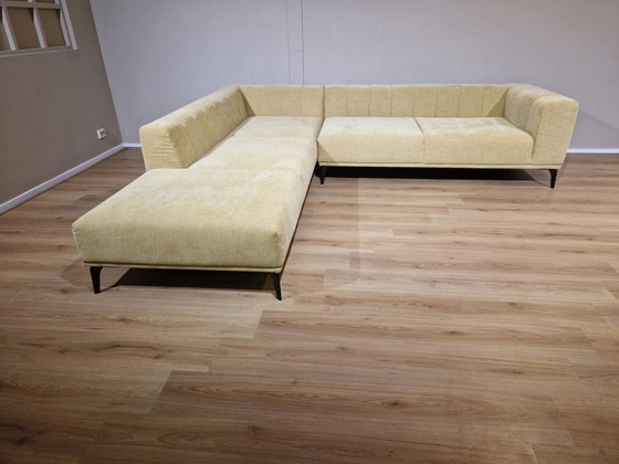 Image 1 of New Prominent Trevi Corner Sofa Yellow Fabric Design