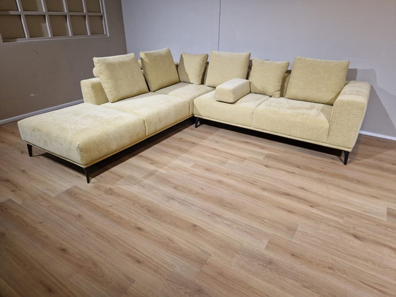 Image 1 of New Prominent Trevi Corner Sofa Yellow Fabric Design