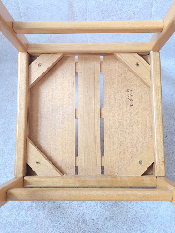 Image 1 of 4x Chaises En Hetre Vintage