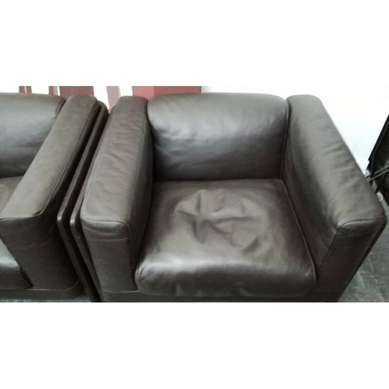 Image 1 of Paire de fauteuils vintage "le capanelle" par Tito Agnioli pour Poltrona Frau, 1980