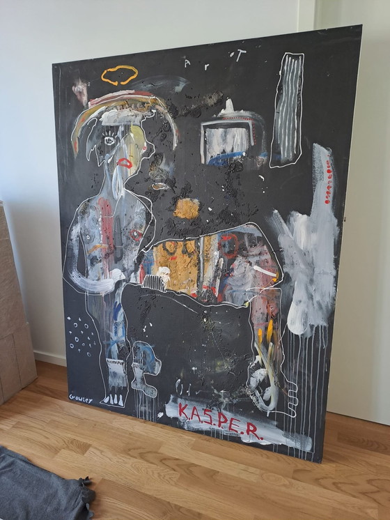 Image 1 of Peinture Tom Gully "Crowley" Le Punch dansant Original