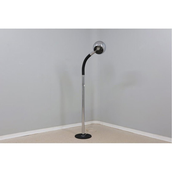 Image 1 of Lampadaire réglable vintage en métal chromé par Targetti Sankey, Italie, années 1970