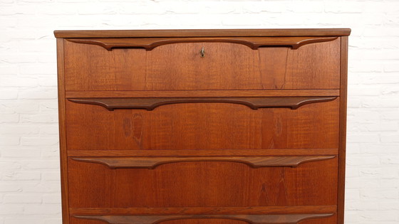 Image 1 of Commode danoise vintage | Teck | 6 tiroirs | 122 cm