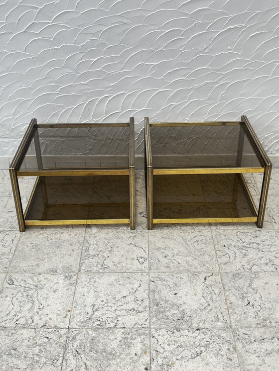 Image 1 of Duo De Tables Basse En Laiton 