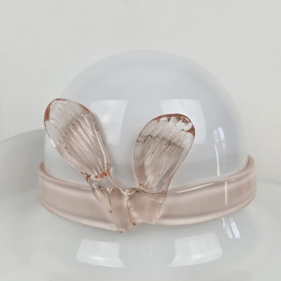 Image 1 of Lampe de table vintage en laiton et verre de Murano, Italie 1970