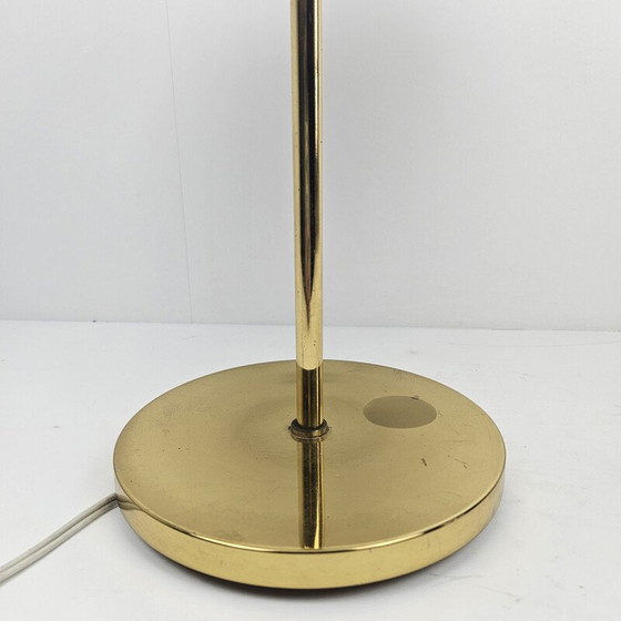 Image 1 of Lampe de table vintage en laiton et verre de Murano, Italie 1970