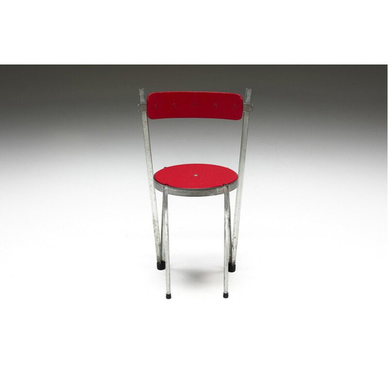 Image 1 of Chaises industrielles vintage en bois, années 1940