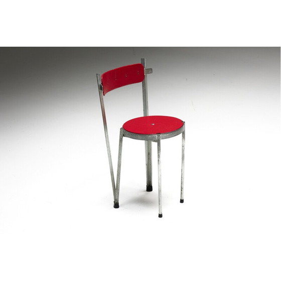 Image 1 of Chaises industrielles vintage en bois, années 1940