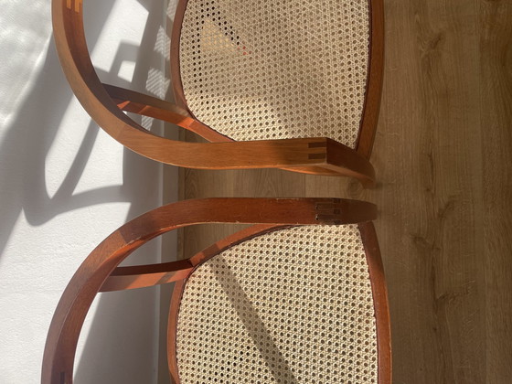 Image 1 of 2 chaises vintage en rotin Rotan