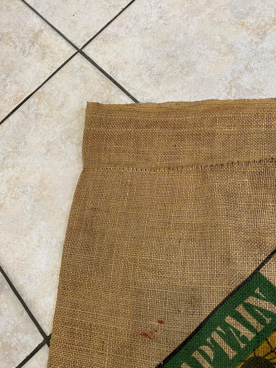 Image 1 of Authentique Et Ancien Sac En Toile De Jute Captain Cook Hawaiian Islands Coffee Usa Vintage