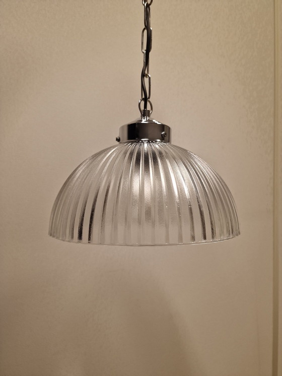 Image 1 of Lampe pendante en verre vintage