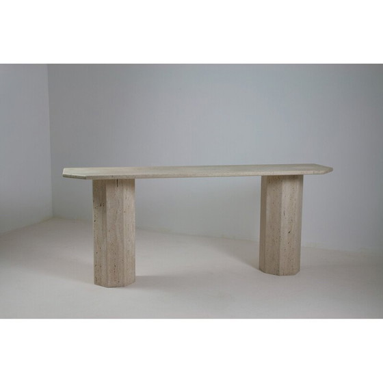 Image 1 of Console en travertin vintage, Italie 1970