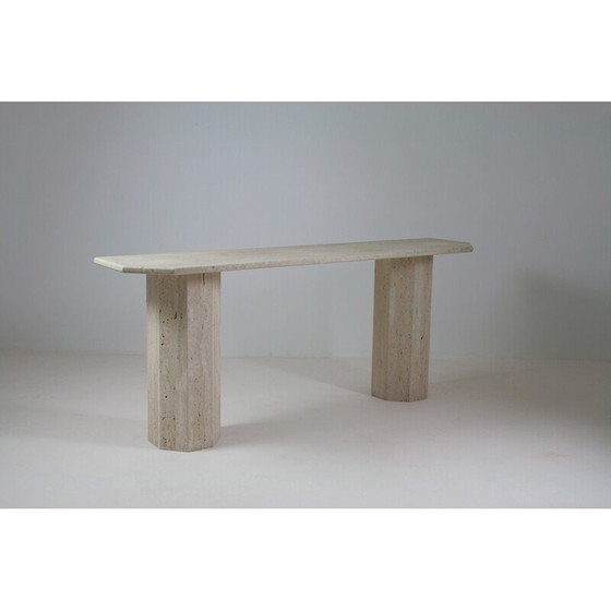 Image 1 of Console en travertin vintage, Italie 1970