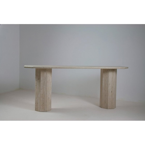 Image 1 of Console en travertin vintage, Italie 1970