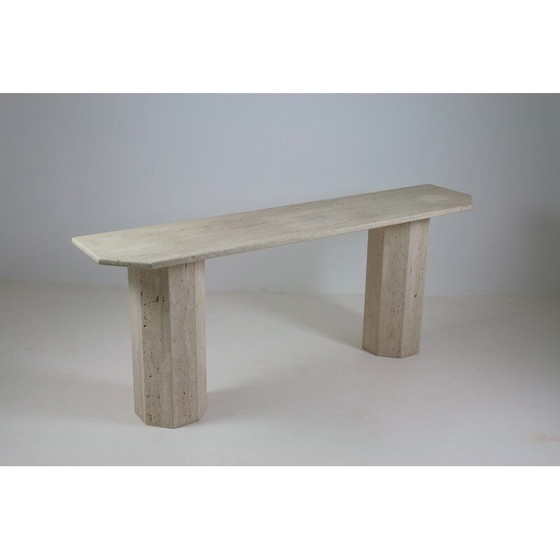 Image 1 of Console en travertin vintage, Italie 1970