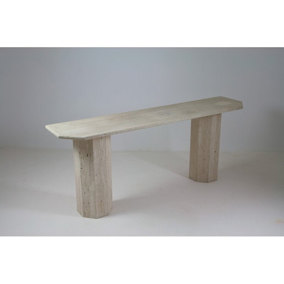 Image 1 of Console en travertin vintage, Italie 1970
