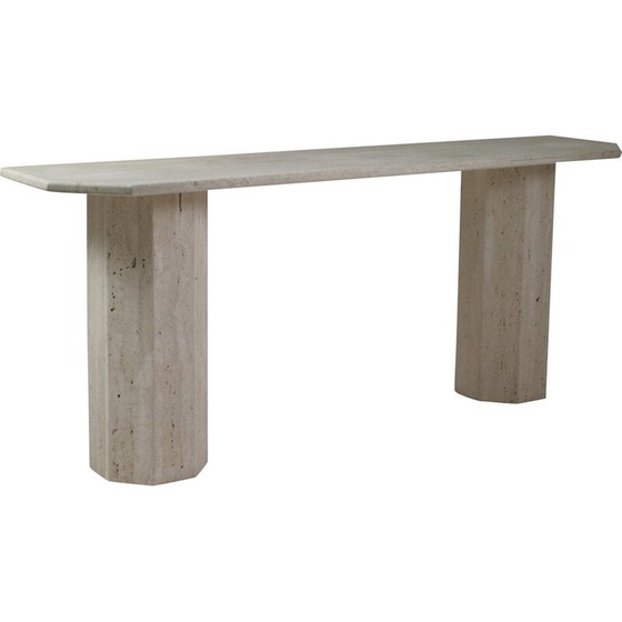 Image 1 of Console en travertin vintage, Italie 1970