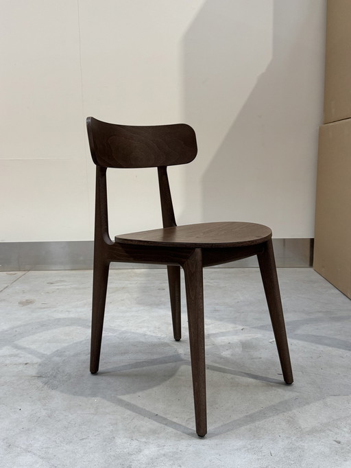 Ensemble de 6 chaises de salle à manger en bois - Dark Brown