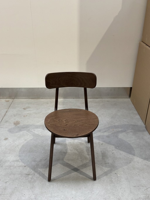 Ensemble de 6 chaises de salle à manger en bois - Dark Brown