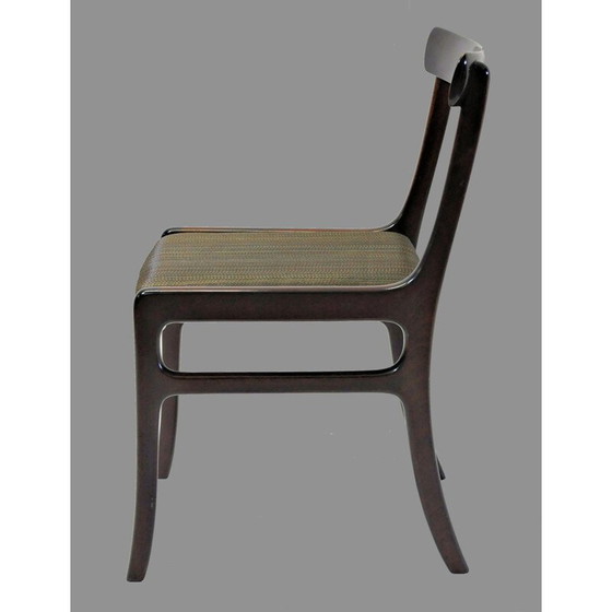 Image 1 of Ensemble vintage de 12 chaises de salle à manger en acajou